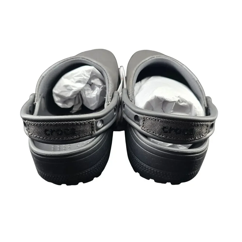 Crocs Kids Classic Concrete Gray Crafted Clogs Sz J5